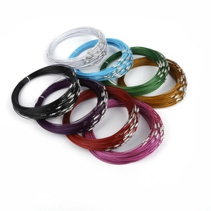 Colorful memory wire diy jewelry kit with 8 colors and metal clasps for bracelets making