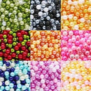 Colorful ABS Imitation Artificial Pearl Loose Beads With Hole For DIY Bracelet Necklace Jewelry Making Handmade Craft Material