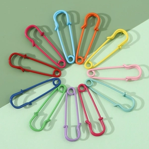 Bunte übergroße Metall-Sicherheitsnadeln in 11 kräftigen Farben für DIY-Schmuck und Zubehör