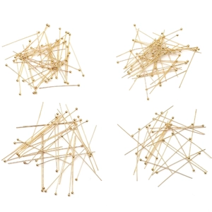 Golden stainless steel ball head pins for DIY jewelry making necklaces and bracelets