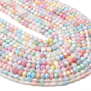 Macaron Farbe Facettiert Glas Lose Perlen Irisierend AB Beschichtet Kristall Perlen Für DIY Schmuckherstellung Armband Halskette Zubehör