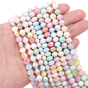 Facettierte Makronen-Kristallglasperlen mit AB-Regenbogenbeschichtung für DIY-Schmuck