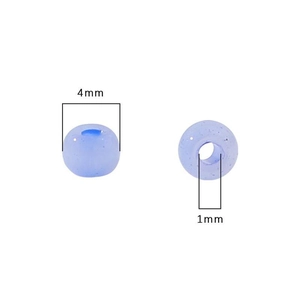 Perle de verre œil de chat bleue 4mm avec trou de 1mm pour création bijoux