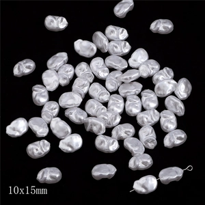 Baroque irregular pearl beads for DIY jewelry making white ABS craft beads 10x15mm