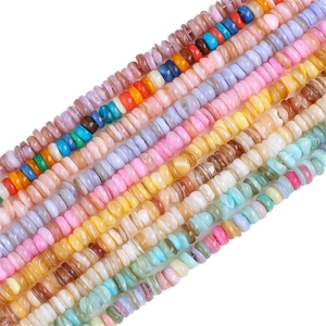 Natuurlijke Geverfde Schelp Heishi Schijfkralen Ronde Platte Afstandhouders Gemengde Kleuren Voor Handgemaakte DIY Ketting Armband Sieraden Maken