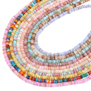 Kleurrijke natuurlijke schelp heishi kralen strengen voor DIY sieraden en kettingen