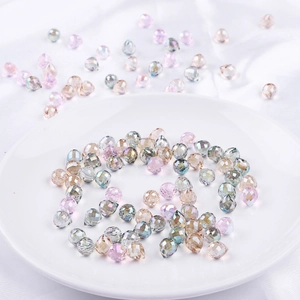 Gefacetteerde Traanvorm Kunstmatige Kristallen Glazen Kralen AB Gecoate Meerkleurige Losse Kralen Voor DIY Sieraden Maken Kettingen Oorbellen