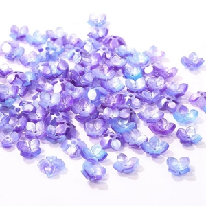 Perline petali di fiori viola sfumati con finitura perlata per creazioni fai-da-te