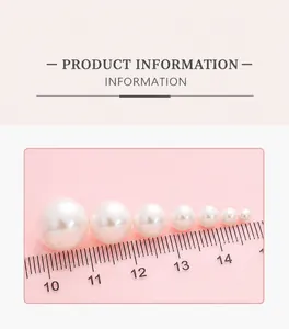 Größenvergleich weißer Perlen auf einem Lineal für DIY-Schmuckherstellung und Design
