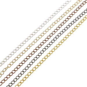 Iron extension chains for DIY jewelry in gold, silver, bronze, and gunmetal finishes