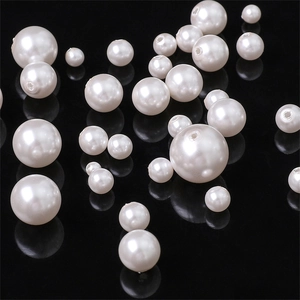Künstliche Perle di Vetro Rotonde Bianche Imitazione Perla Artificial Perline Sciolte Per Creazione Gioielli DIY Bracciale Collana Orecchini Materiali Artigianali