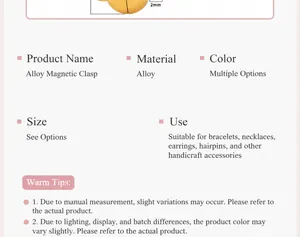 Detail specifications of 2mm alloy magnetic clasp for handmade jewelry and accessories