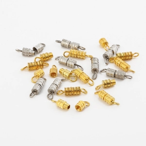 DIY Jewelry Alloy Barrel Screw Clasps For Necklace Bracelet Making Findings Gold Silver Plated Spiral Connecting Buckles Accessories