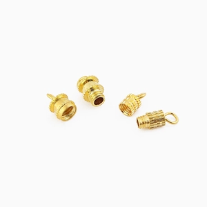 Gold spiral screw clasps for DIY jewelry making necklace and bracelet connectors