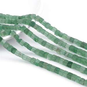 Natural green aventurine cube beads for DIY jewelry making necklaces and bracelets