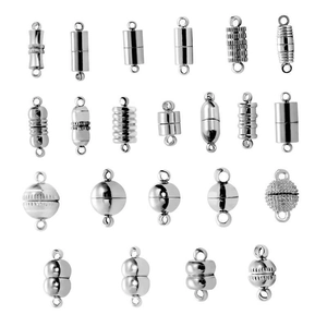 Alloy Magnetic Clasp Cylindrical Spherical Heart Rhinestone Connector Buckle DIY Necklace Bracelet Making Jewelry Finding