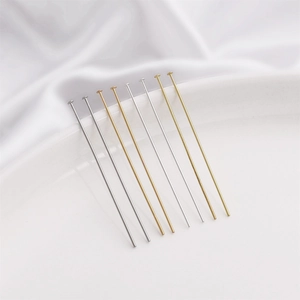 Copper T-Pins Flat Head Pins DIY Jewelry Making Findings Electroplated 14K 18K Gold Silver Handmade Beading Connector Material