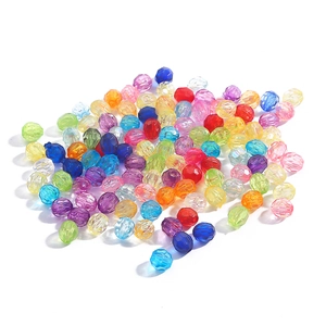 Colorful 6-12mm multifaceted acrylic transparent beads for DIY jewelry and bracelet making