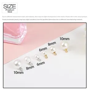 Guide des tailles pour pendentifs perles ABS 6mm 8mm 10mm avec anneaux dorés