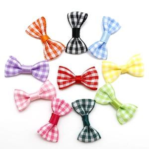 Mini Lazos de Tela a Cuadros Gingham y Rayas para Manualidades Bricolaje Accesorios Cabello Ropa Muñeca Decoración Cintas Pequeñas Varios Colores