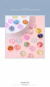 Macro-opname van gekleurde matglazen berenpoot kralen voor DIY sieraden maken en hobby werk