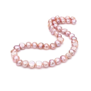 Natural lavender baroque freshwater pearl necklace strand for DIY jewelry making projects