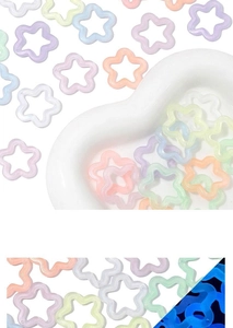 Luminous macaron color hollow star charms for DIY jewelry making and handmade accessories