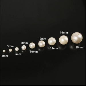 Cremeweiße ABS-Faltenperlen von 4mm bis 20mm für DIY-Schmuckherstellung