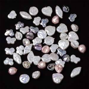 Irregular baroque pearl beads in heart and butterfly shapes for DIY jewelry making
