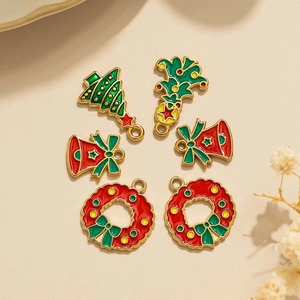 Pendentifs de Noël en acier inoxydable avec cloche et sapin pour la création de bijoux DIY