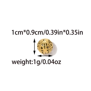 Golden hollow cross bead accessory for DIY jewelry making, size 1cm x 0.9cm and 1g weight