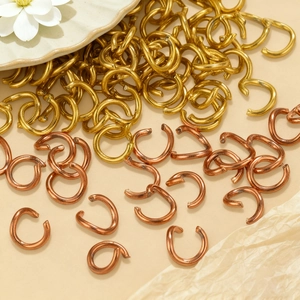 18K Gold Plated 304 Stainless Steel Jump Rings DIY Jewelry Making Open Connectors For Bracelet Necklace Crafting