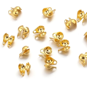 Terminales de bola dorados de acero inoxidable para la creación de joyas DIY y collares