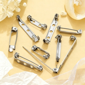 Spille per Spille in Acciaio Inossidabile Chiusura di Sicurezza Spille a Barra Fai-da-Te Accessori per Gioielli Argento per Spille