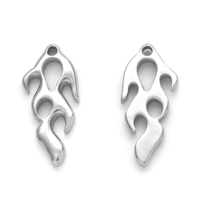 Gepolijste zilveren 304 roestvrijstalen vlamhangers voor DIY-sieraden maken en knutselen