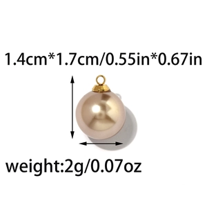 Ciondolo a forma di granchio in acciaio inox oro champagne con dettagli dimensioni