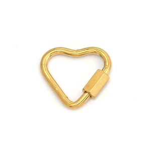 Chiusura a vite a forma di cuore in acciaio inossidabile 304 oro per gioielli DIY