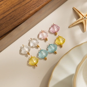 Colgantes Forma Concha Estilo Marino Charms Acero Inoxidable 304 Para Creación Joyería DIY Collar Pulsera