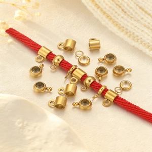Perline Distanziatrici a Foro Grande in Acciaio Inossidabile Con Passante per Gioielli Fai da Te Connettore per Collana Braccialetto Accessori Artigianali