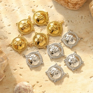 Vintage Roestvrij Staal Slang Hanger Rond Retro Slang Charm Voor DIY Sieraden Maken Goud Staalkleur Ketting Accessoire
