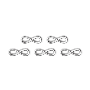 Polished 304 stainless steel infinity symbol charms for DIY jewelry making