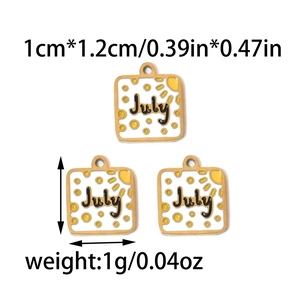 Detailed view of July birthstone charm dimensions 1cm by 1.2cm for DIY jewelry