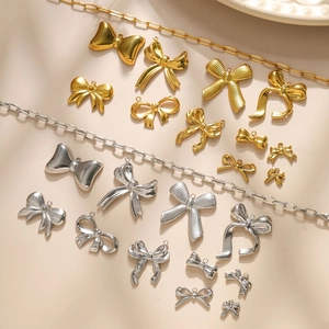 Pendentifs nœuds variés en acier inoxydable or et argent pour bijoux DIY