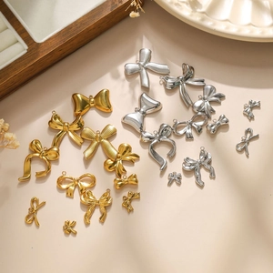 Pendentifs nœuds en acier inoxydable 304 or et argent pour création de bijoux