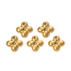 Golden 304 stainless steel four-leaf clover charms for DIY jewelry making