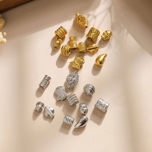 DIY 304 stainless steel beads in gold and silver with skull, owl and geometric shapes