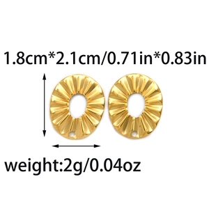 Details von ovalen goldenen 304 Edelstahl-Anhängern für die DIY Ohrring-Herstellung