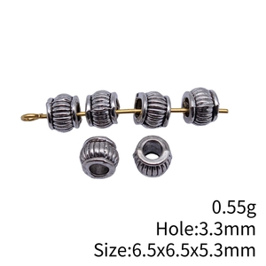 Zinklegierung Retro-Perlen für DIY Schmuck 6,5x6,5mm mit 3,3mm großem Loch