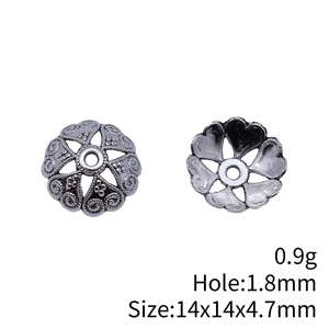 Calottes de perles fleurs argentées vintage 14x14mm en alliage pour bijoux DIY
