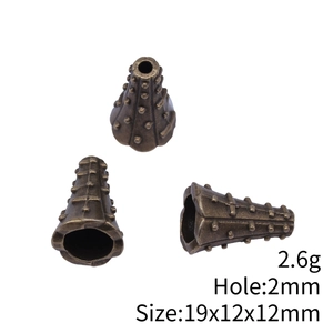 Cônes de perles en alliage de zinc bronze antique 19x12x12mm pour bijoux DIY